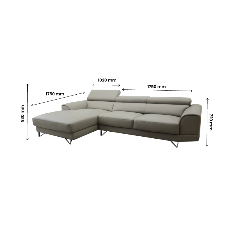 CANYON: L-Shape Sofa (Full Bovine Leather) - Image 5
