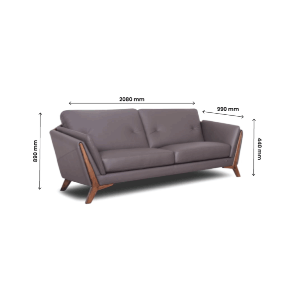 CECILIA: 123S Sofa (Full Bovine Leather)