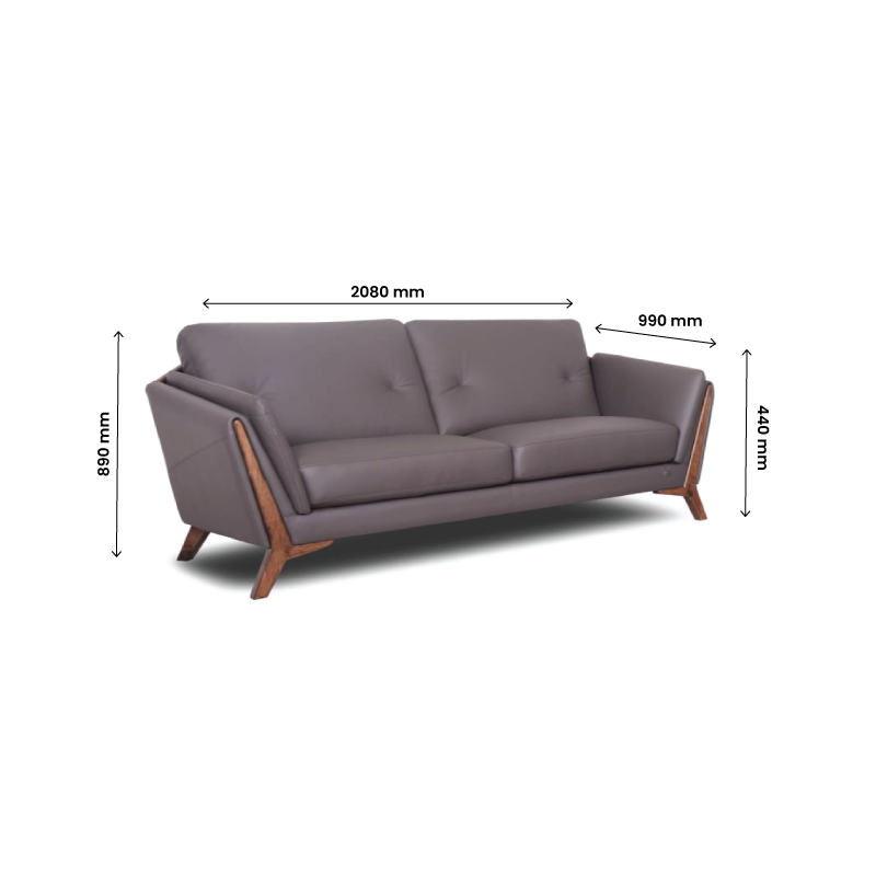 CECILIA: 123S Sofa (Full Bovine Leather) - Image 4