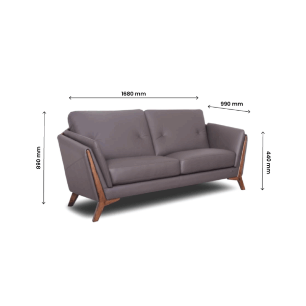 CECILIA: 123S Sofa (Full Bovine Leather)