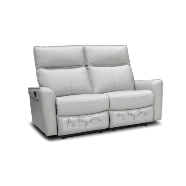 ORSINO: 123R Manual Recliner Sofa (Full Bovine Leather)