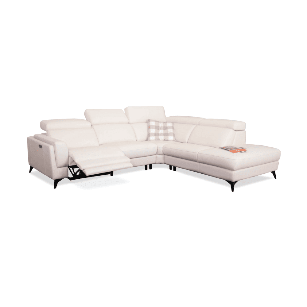 ETTA: L-Corner/Power Incliner Sofa (ECO Clean Fabric) - Image 1