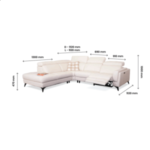 ETTA: L-Corner/Power Incliner Sofa (ECO Clean Fabric) - Image 5