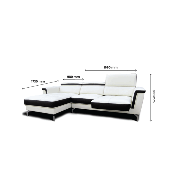 FRANCO: L-Shape Sofa (Full Bovine Leather)