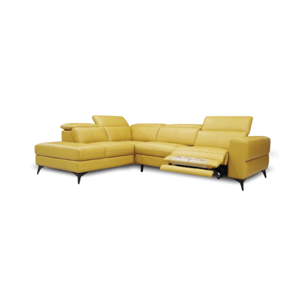 GIOVANNI: L-Corner / Power Incliner Sofa (Full Bovine Leather)
