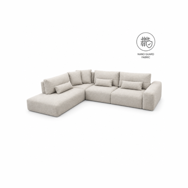 GYNNI: L-Corner Sofa (Nano Guard Fabric)