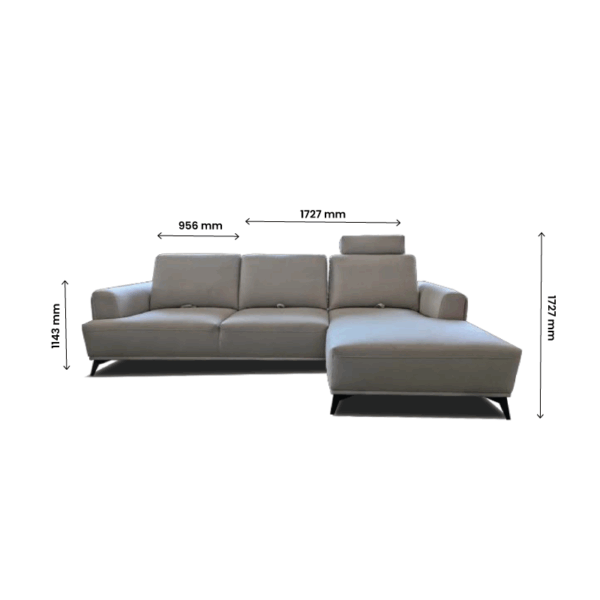 TAMARA: L-Shape/Backrest Adjustable Sofa (Easy Clean Fabric)