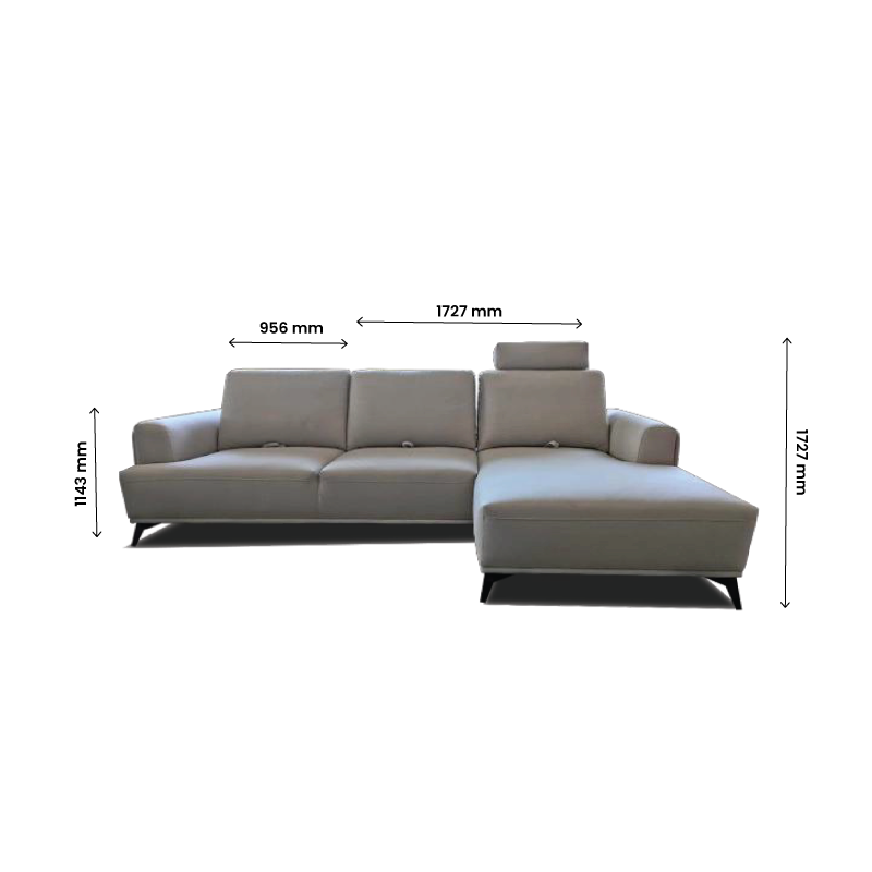 TAMARA: L-Shape/Backrest Adjustable Sofa (Easy Clean Fabric) - Image 5