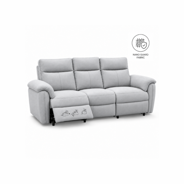 BRIA: 3 Seater Manual Recliner Sofa (Nano Guard Fabric)