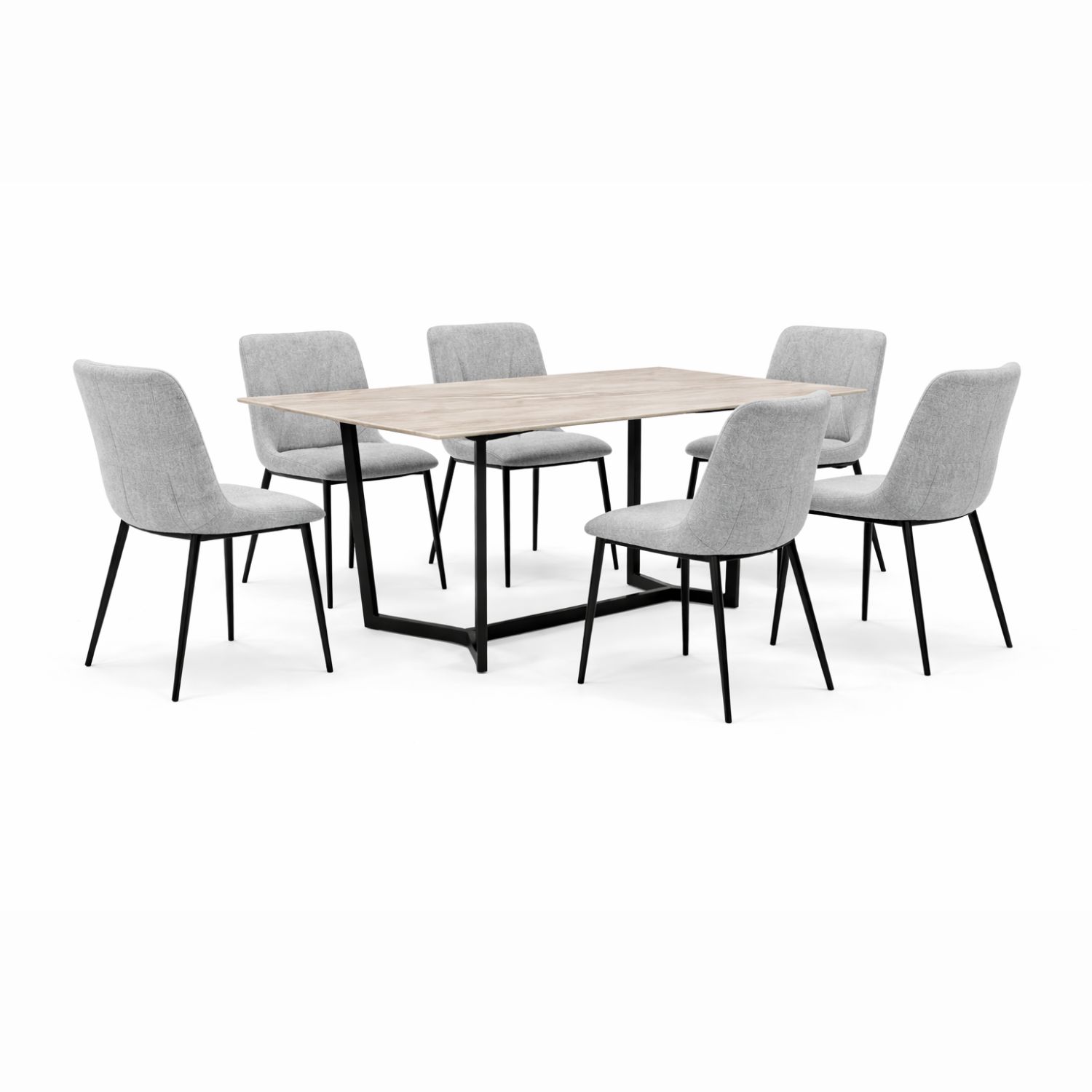 OXFORD L1805+C2401 DINING SET(1+6) - Image 1