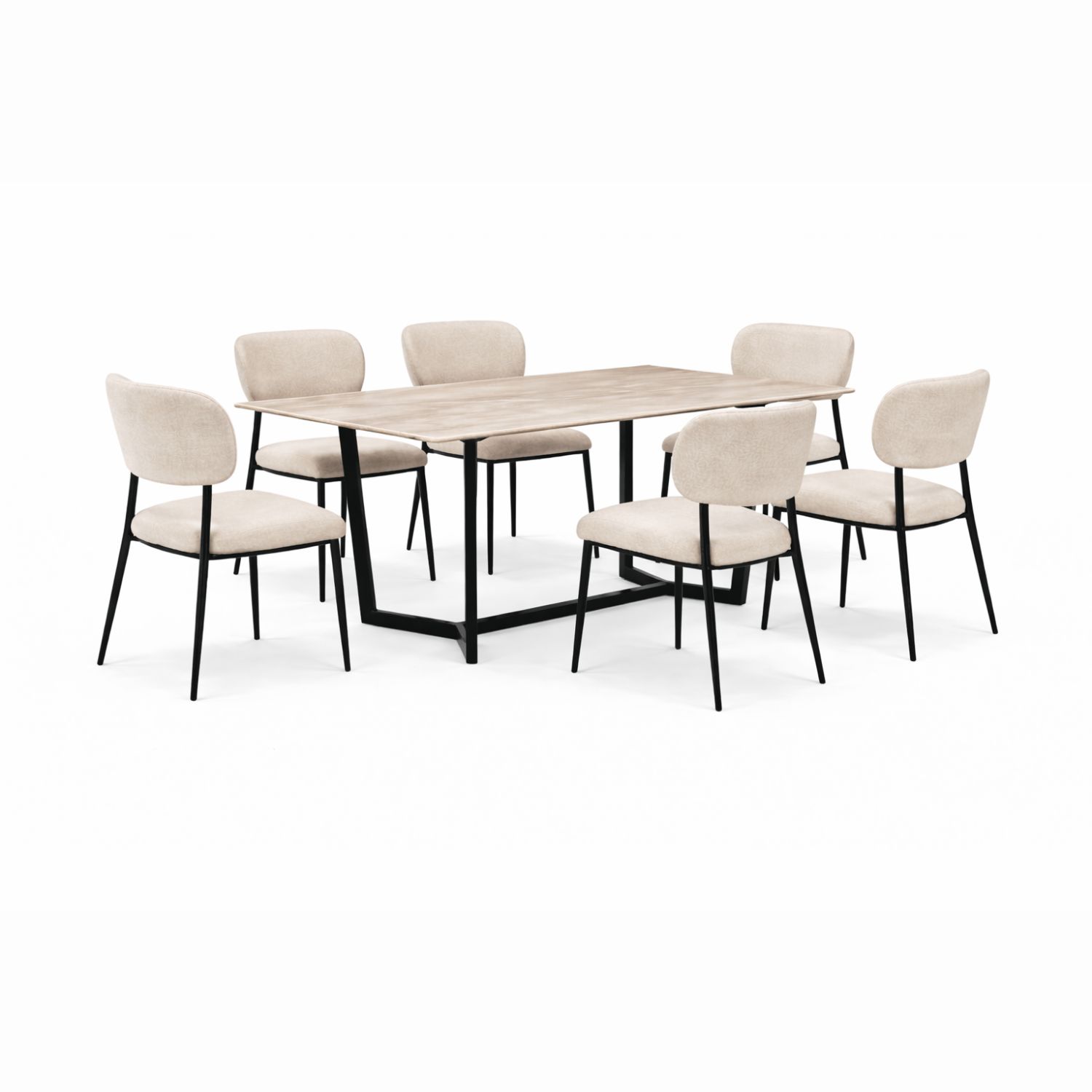 OXFORD L1805+C2471 DINING SET(1+6) - Image 1