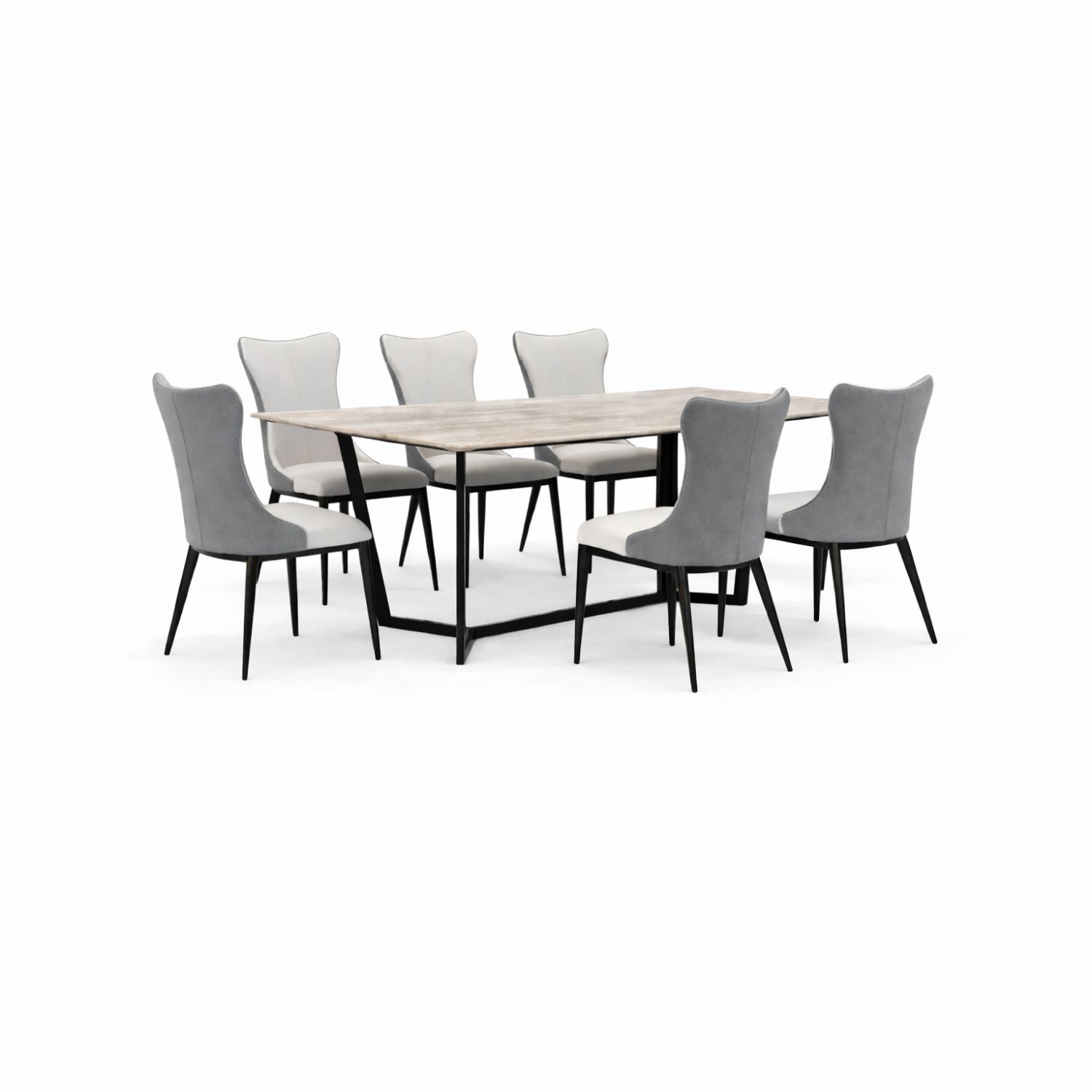 OXFORD L1805+C421 DINING SET(1+6) - Image 1