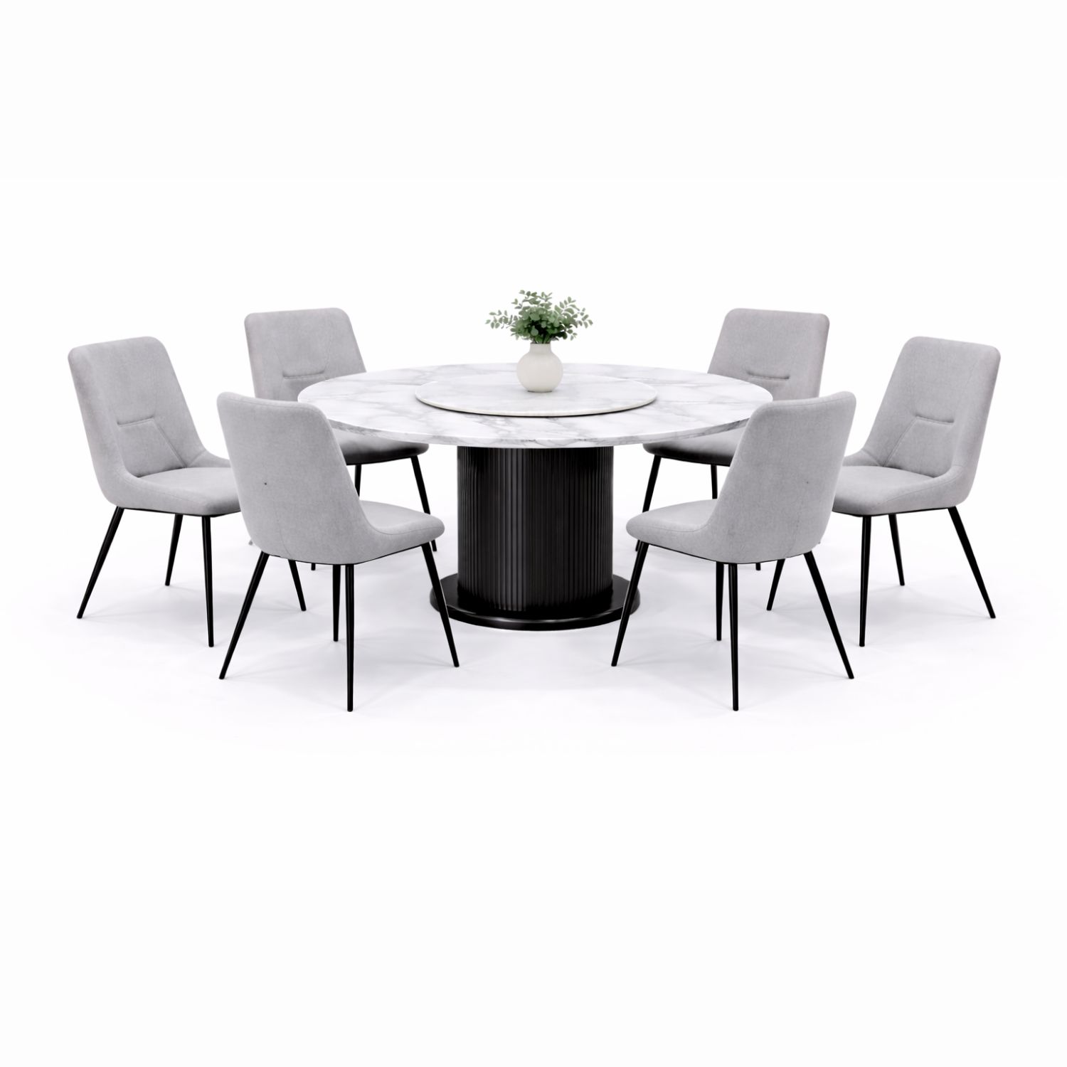 OXFORD T37+C2401 DINING SET(1+6) - Image 1