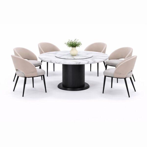 OXFORD T37+C370 DINING SET(1+6)