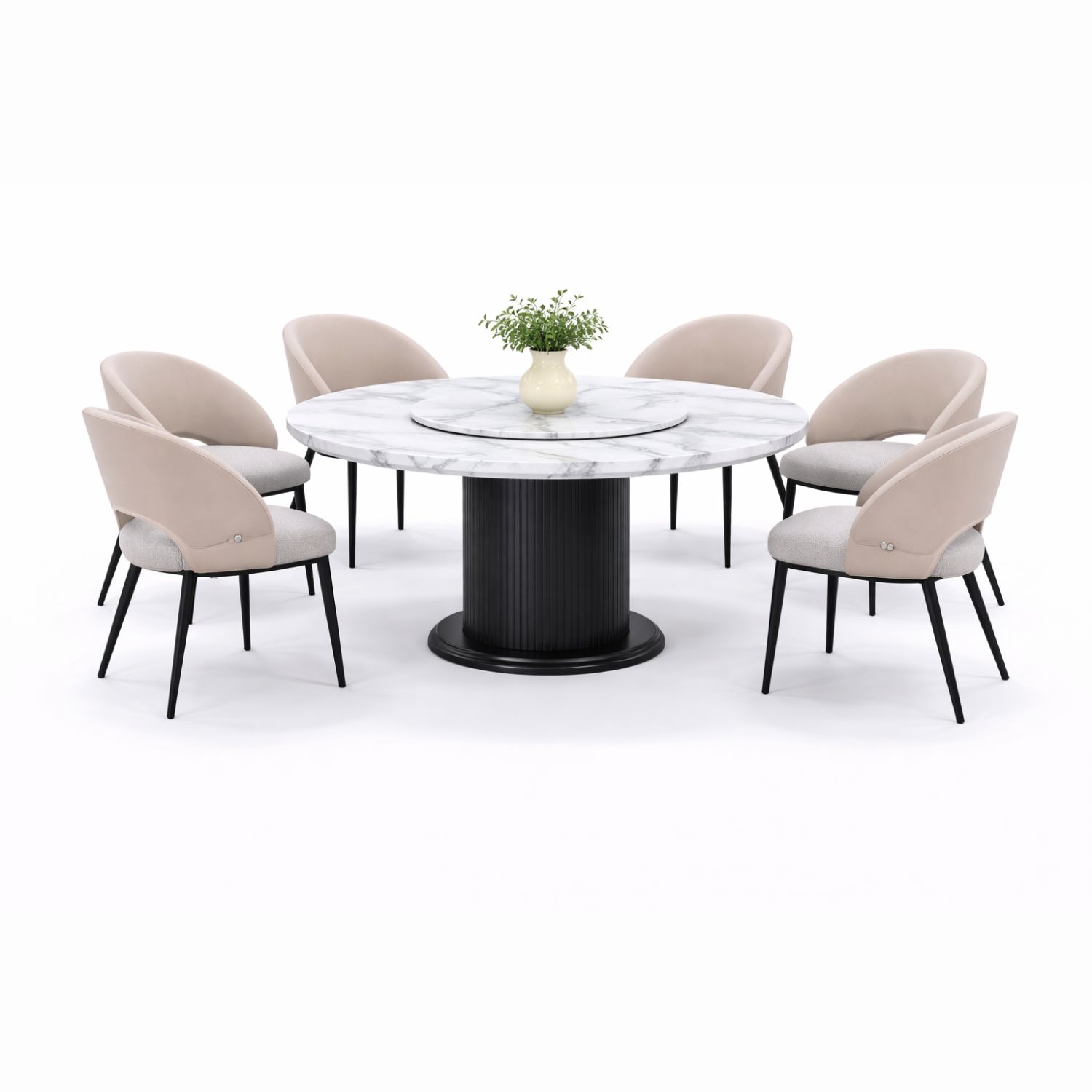 OXFORD T37+C370 DINING SET(1+6) - Image 1