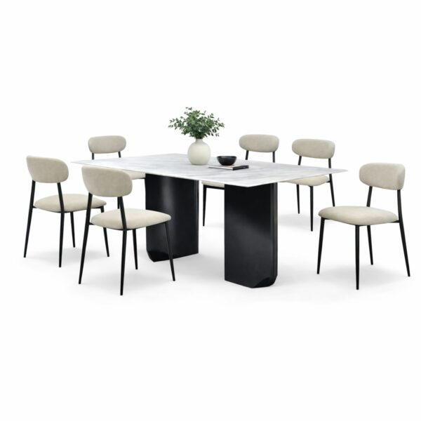 OXFORD T682+C2471 DINING SET(1+6)