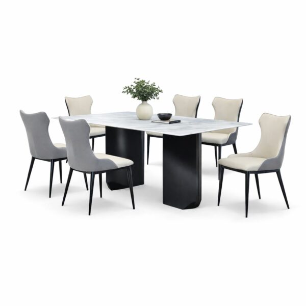 OXFORD T682+C421 DINING SET(1+6)
