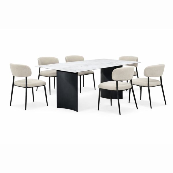 OXFORD T683+C2471 DINING SET(1+6)