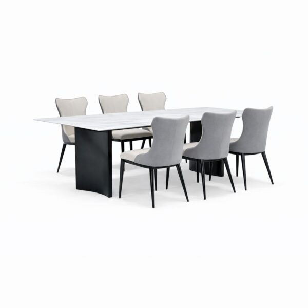OXFORD T683+C421 DINING SET(1+6)