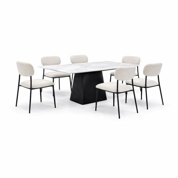 OXFORD T685+C2471 DINING SET(1+6)