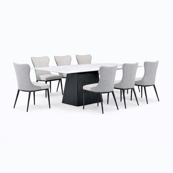 OXFORD T685+C421 DINING SET(1+6)