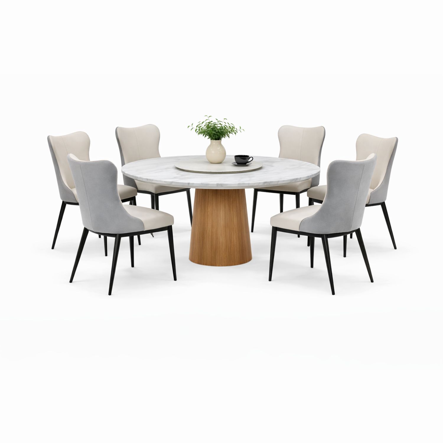 OXFORD T692+C421 DINING SET(1+6) - Image 1