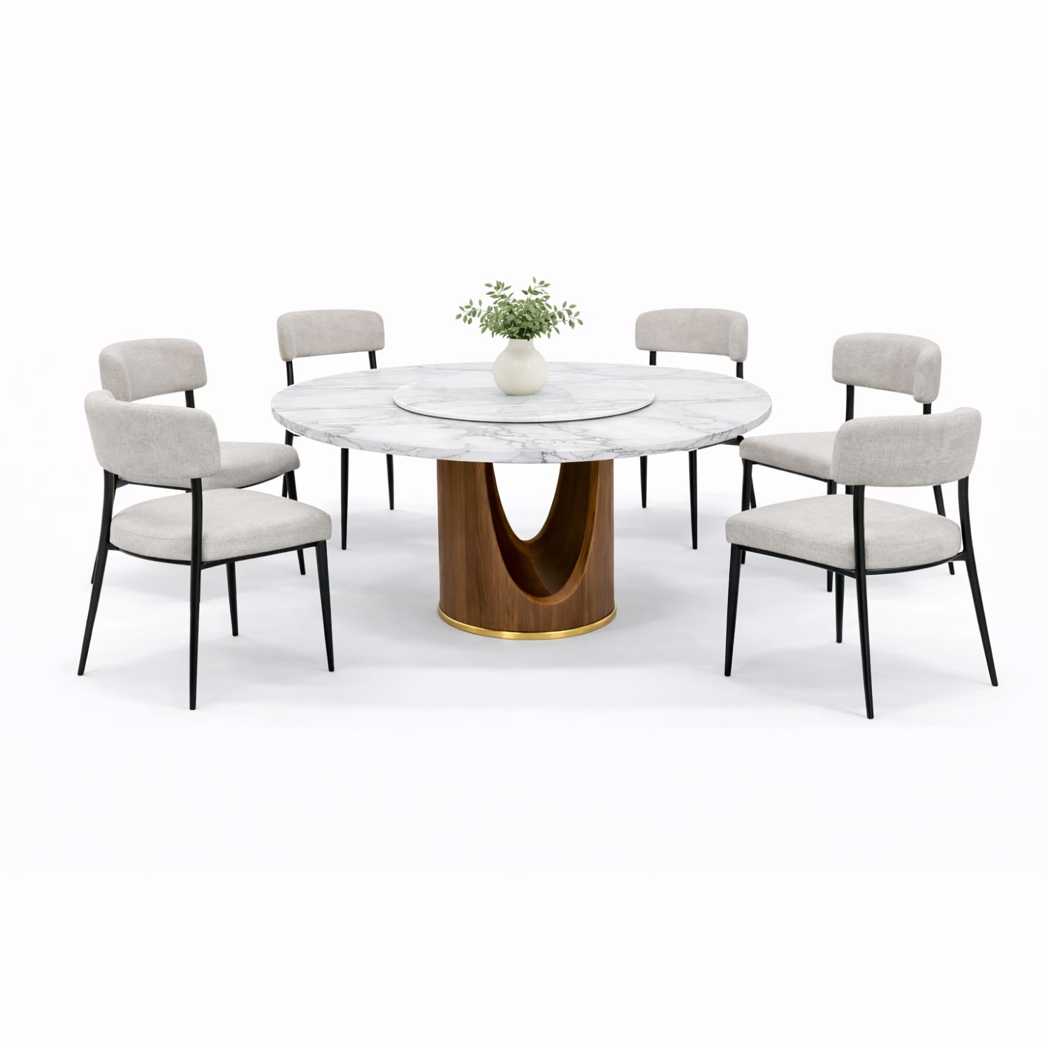 OXFORD T999+C2471 DINING SET(1+6) - Image 1