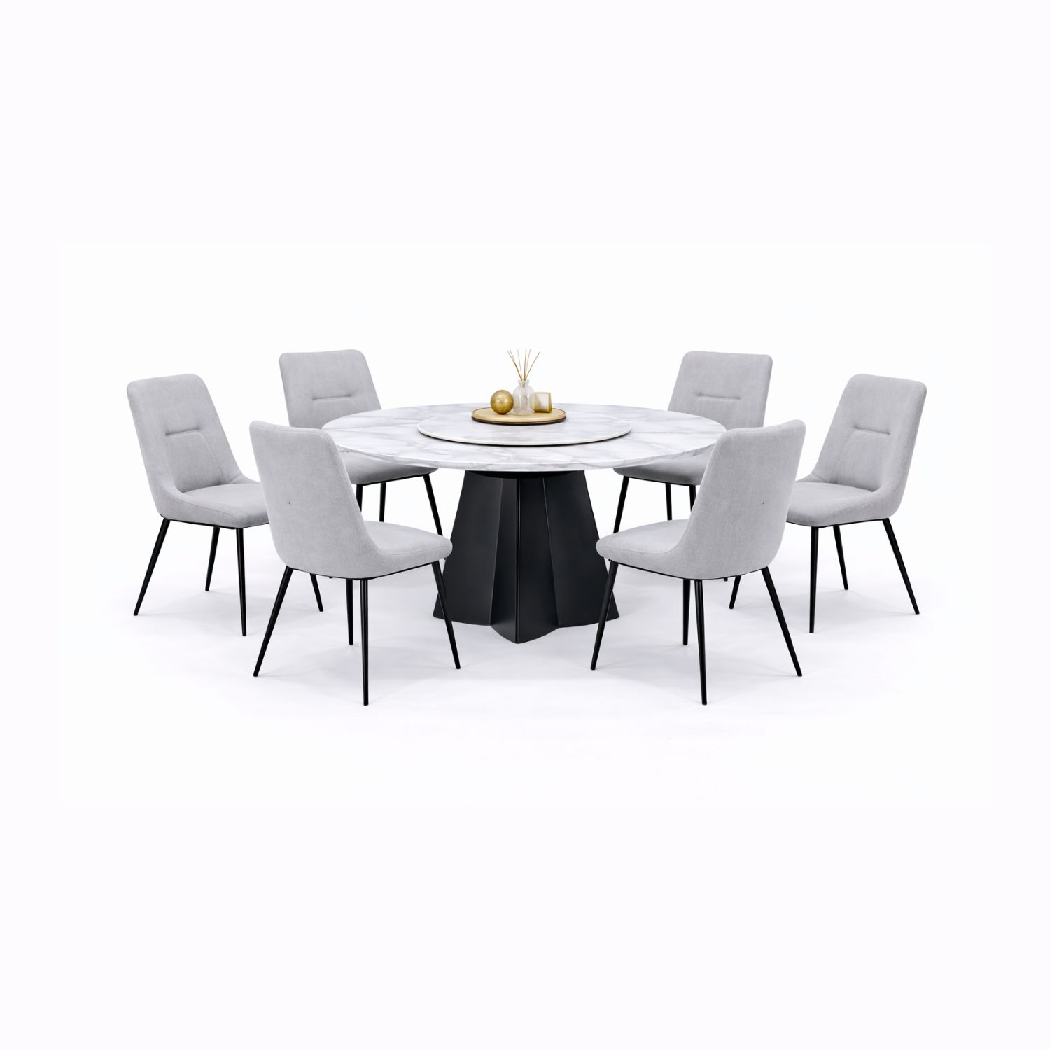 OXFORD L2801A+C2401 DINING SET(1+6) - Image 1