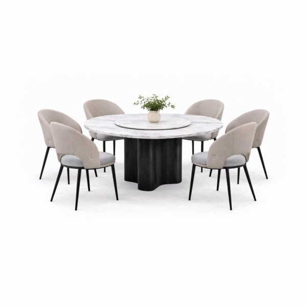 OXFORD L5+C370 DINING SET(1+6)