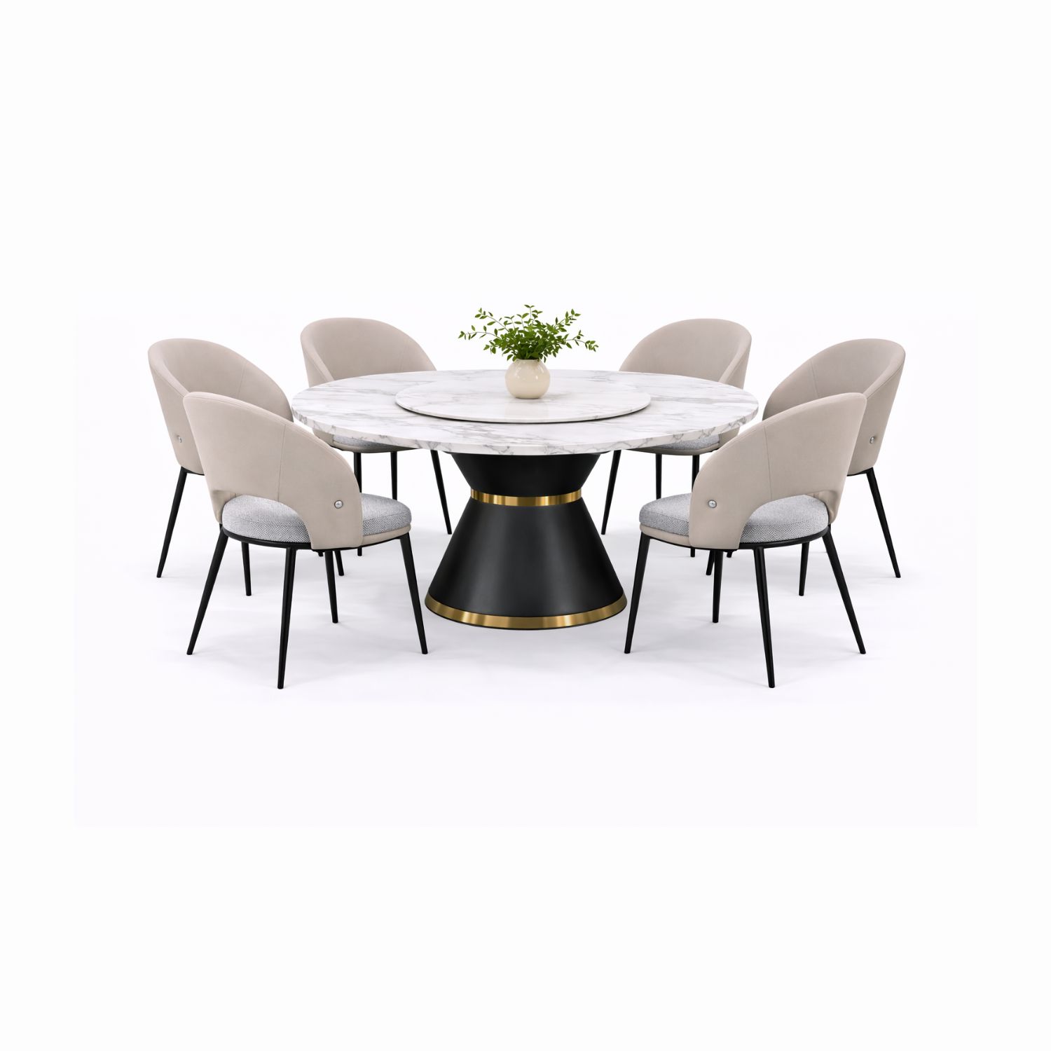OXFORD T615+C370 DINING SET(1+6) - Image 1