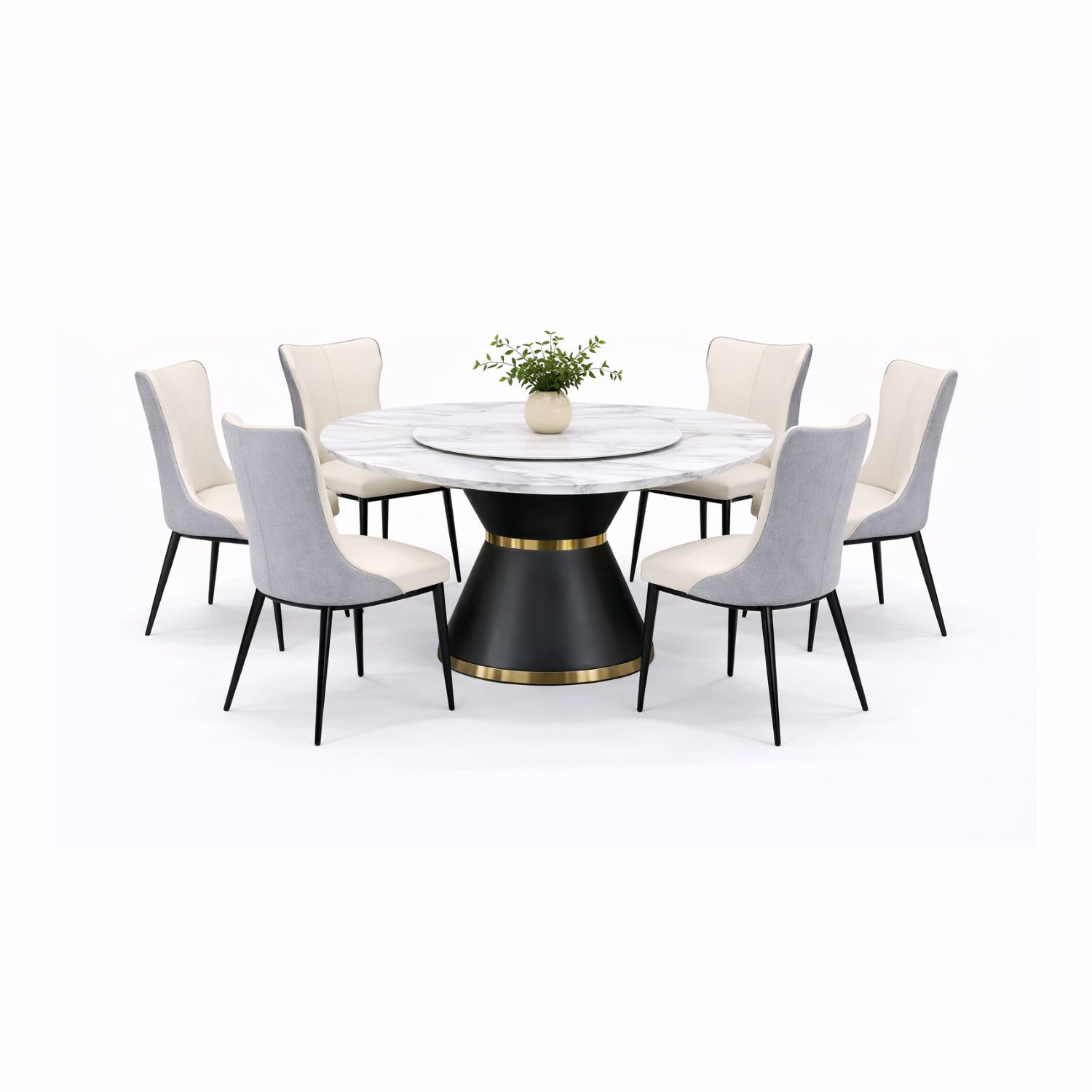 OXFORD T615+C421 DINING SET(1+6) - Image 1