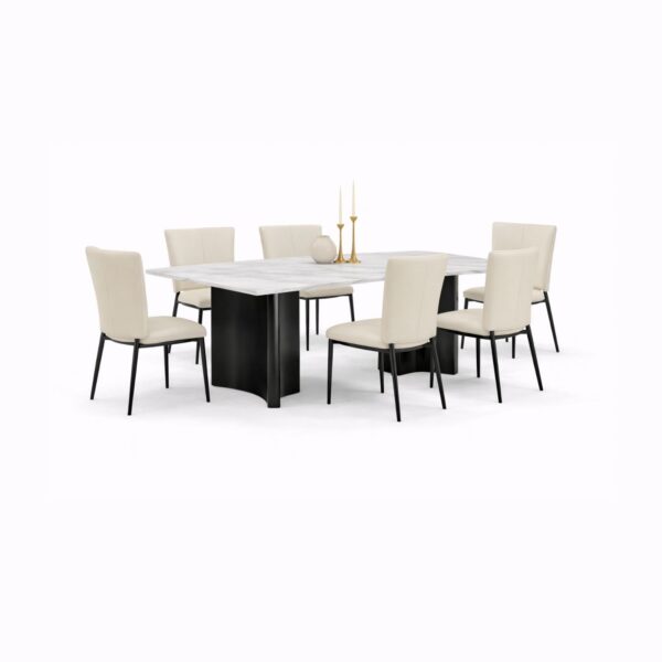 OXFORD T681+C419 DINING SET(1+6)