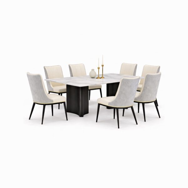 OXFORD T681+C421 DINING SET(1+6)