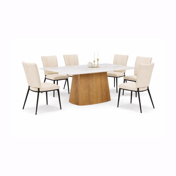 OXFORD T686+C419 DINING SET(1+6)