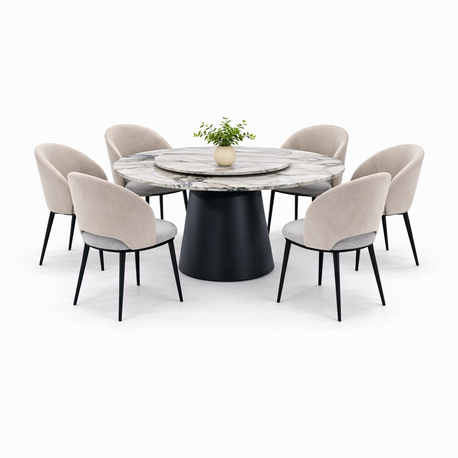 OXFORD T693+C370 DINING SET(1+6) - Image 1