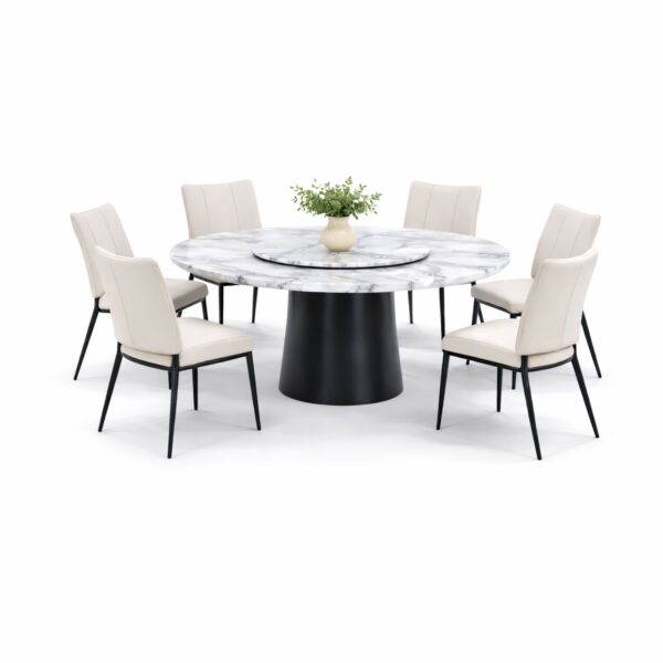 OXFORD T693+C419 DINING SET(1+6)