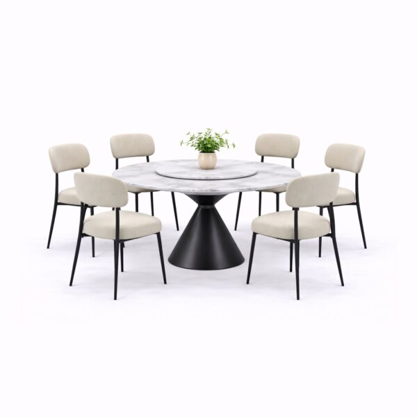 OXFORD T695+C2471 DINING SET(1+6)