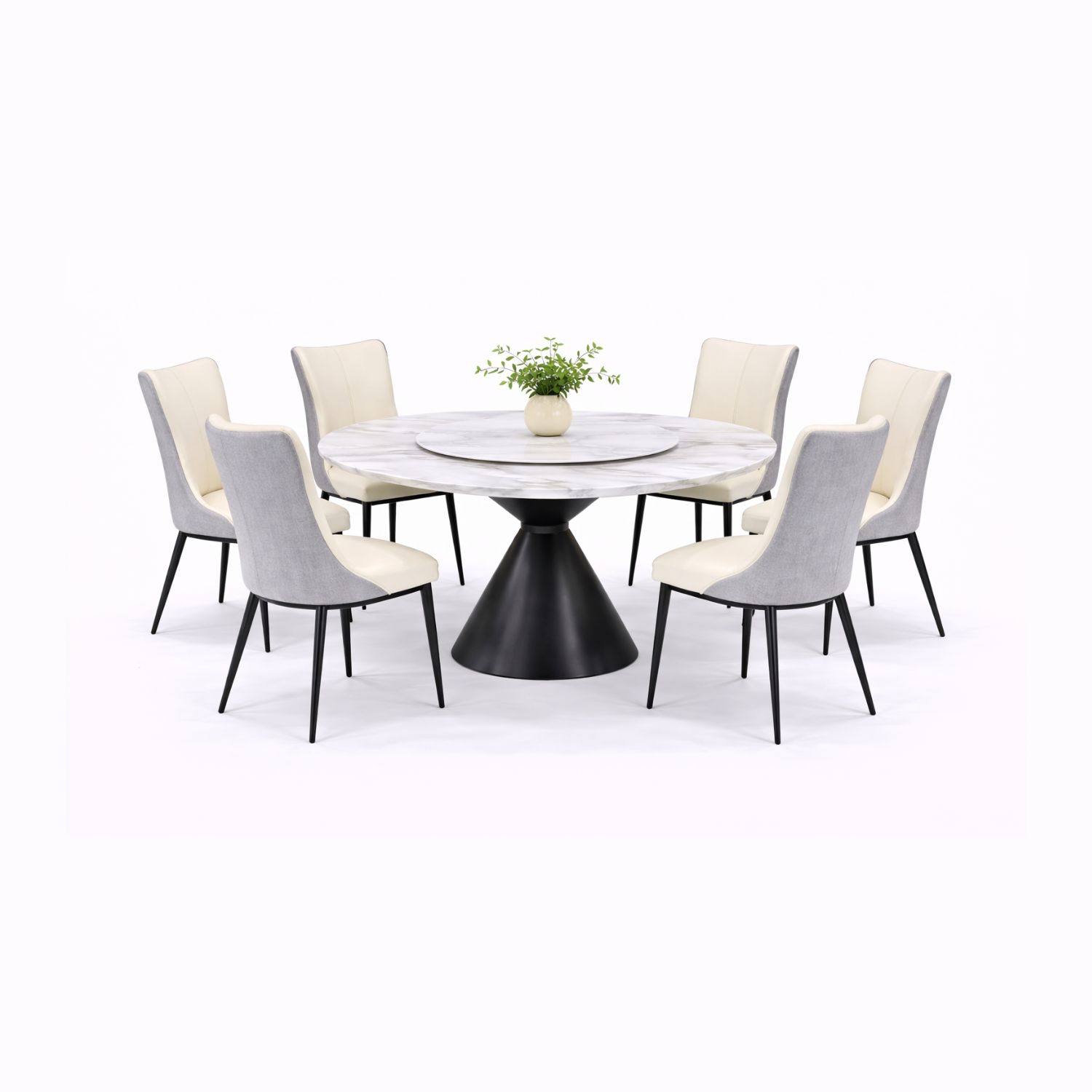 OXFORD T695+C421 DINING SET(1+6) - Image 1