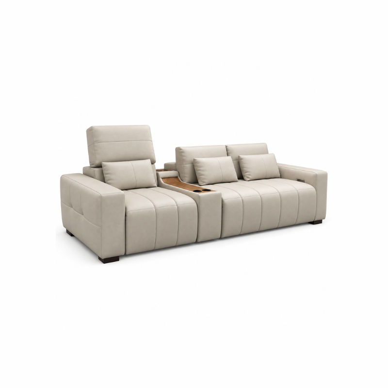 SOLARA: 3 Seater Recliner Sofa (Nano Guard Fabric) - Image 1